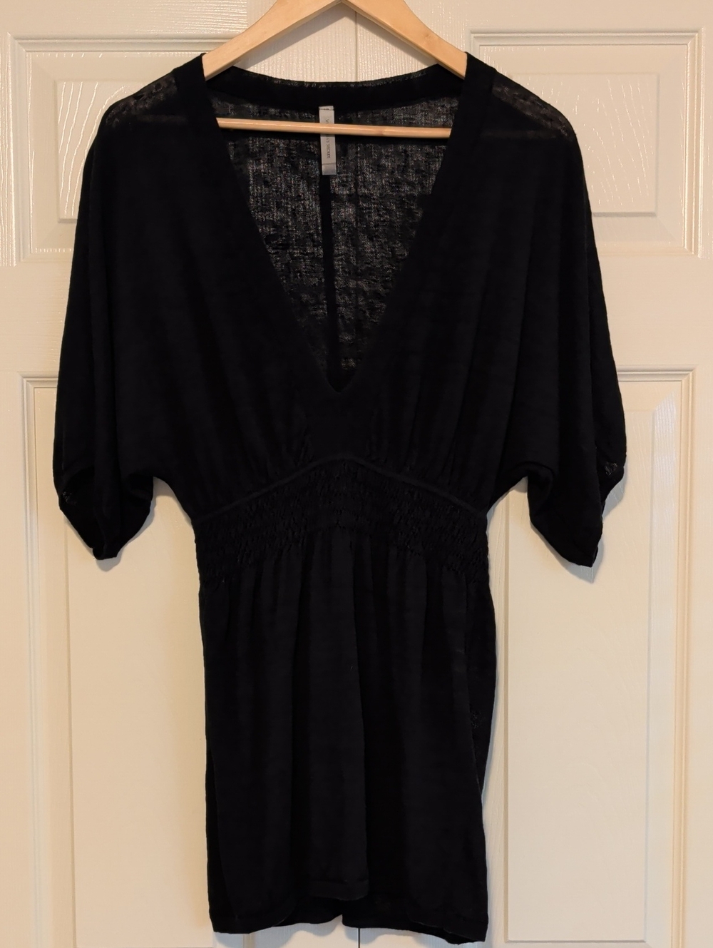 Victoria's Secret Black Swim Coverup Linen Blend